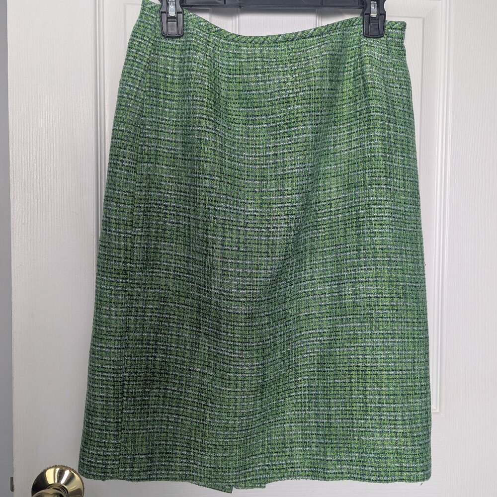 Le Suit green tweed pencil skirt - 8